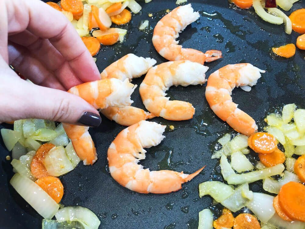 Espaguetis-de-Calabacín-y-Calabaza-con-Langostinos-Añadir-Langostinos