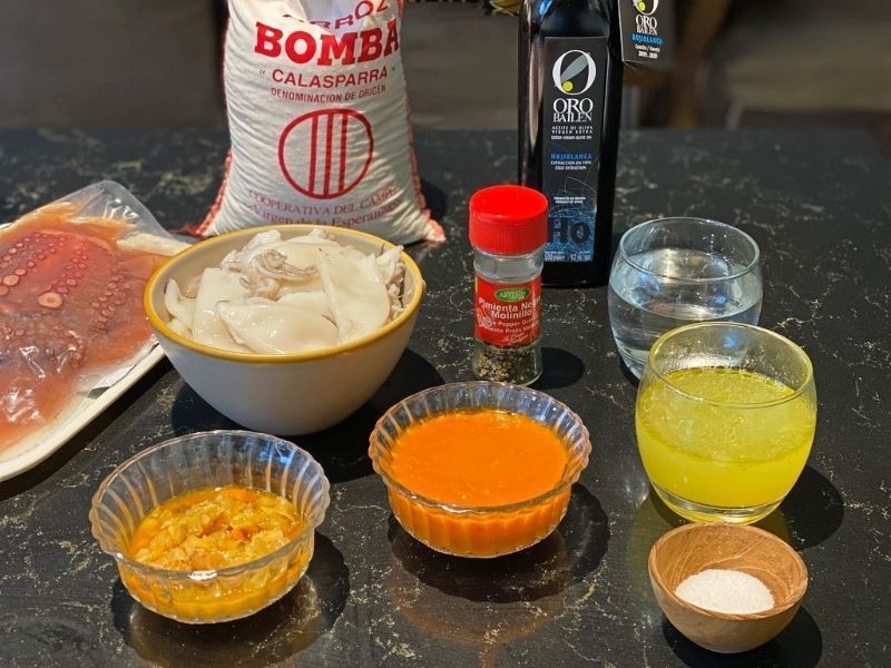 mar y montaña ingredientes