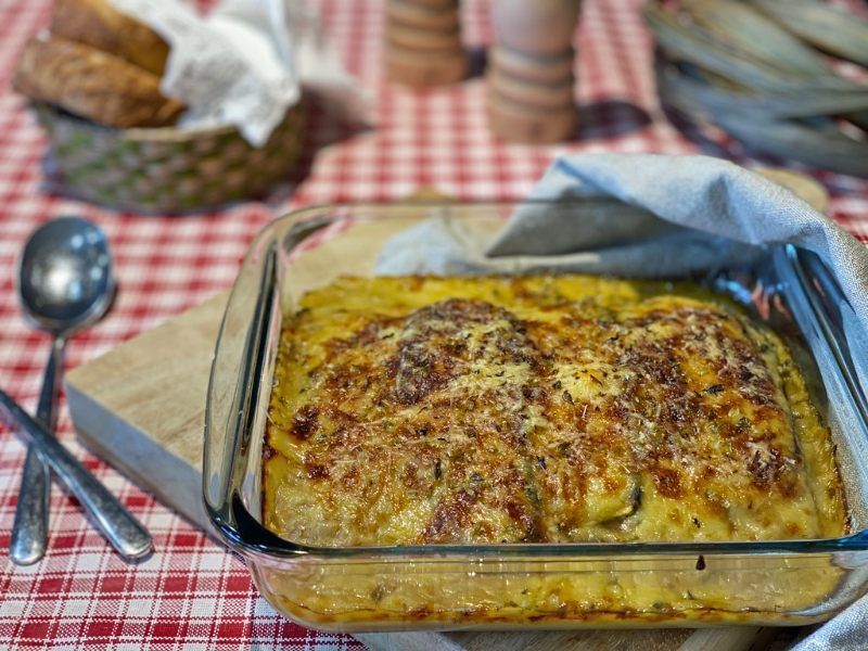 Lasaña de verduras gratinada 1