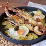 Receta gourmet de frito de langosta al estilo Formentera receta langosta huevos con patatas