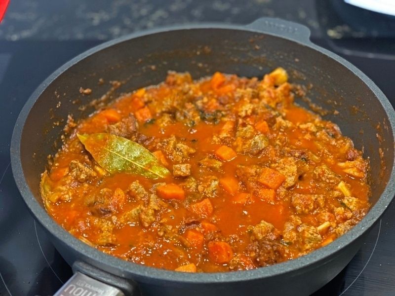 espaguetis a la boloñesa ingredientes sofrito