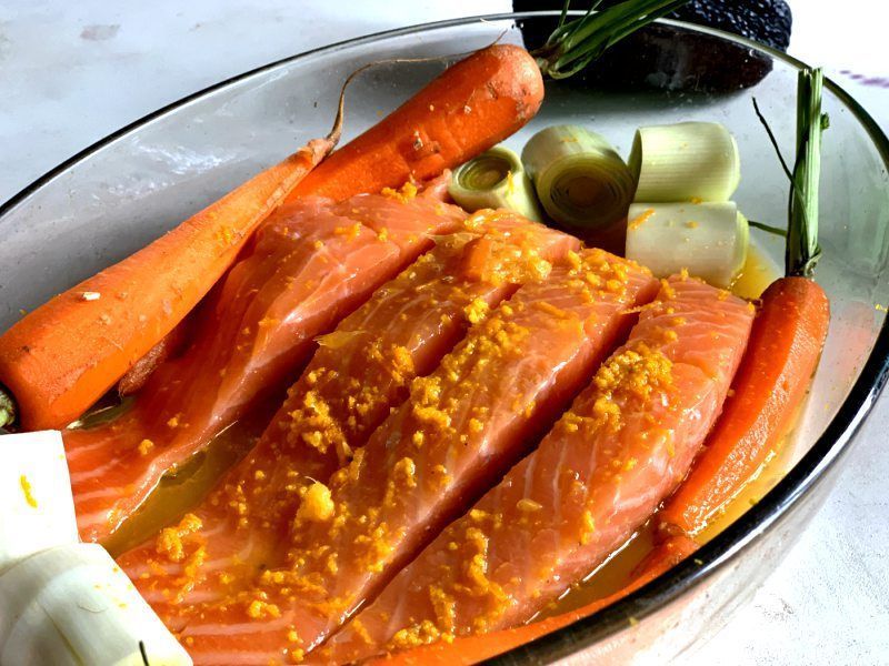 Receta de Salmón a la naranja