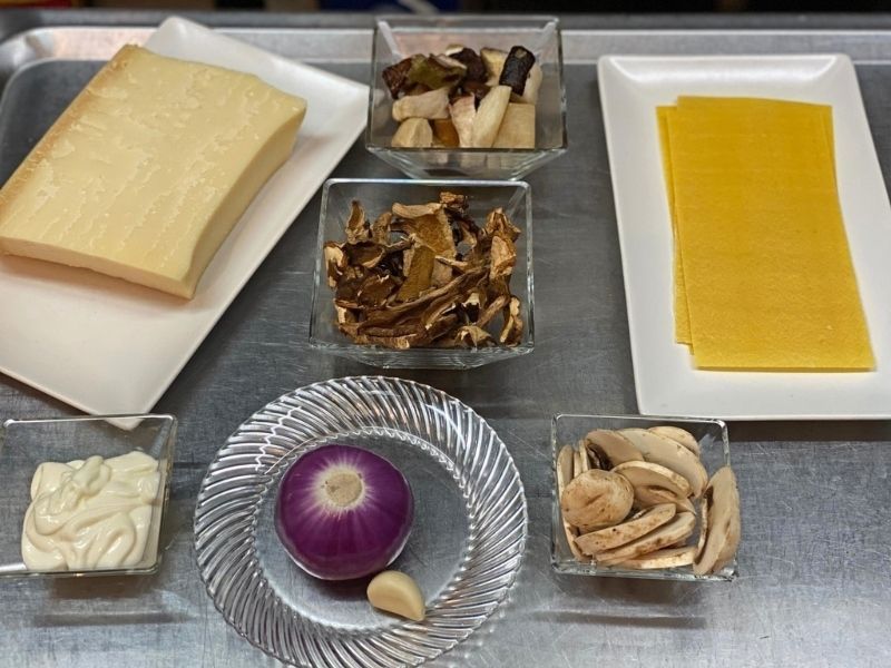 LASAÑA DE BOLETUS INGREDIENTES