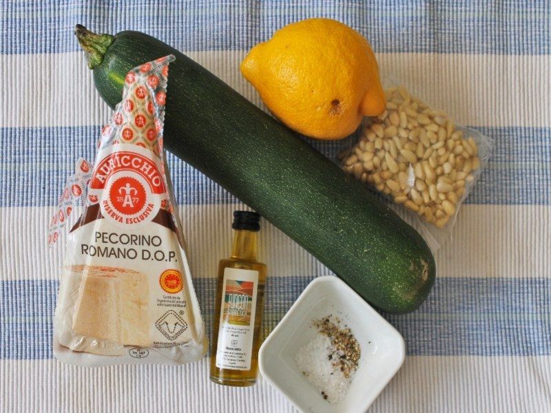 CARPACCIO DE CALABACÍN INGREDIENTES