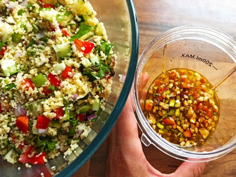 ensalada de verano aliño