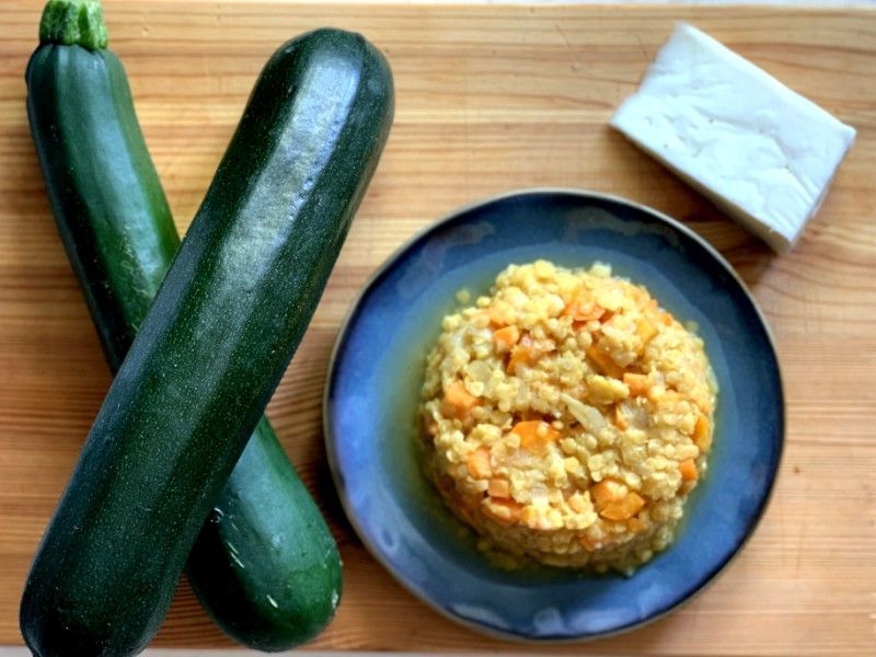 Ingredientes para lasaña de calabacín