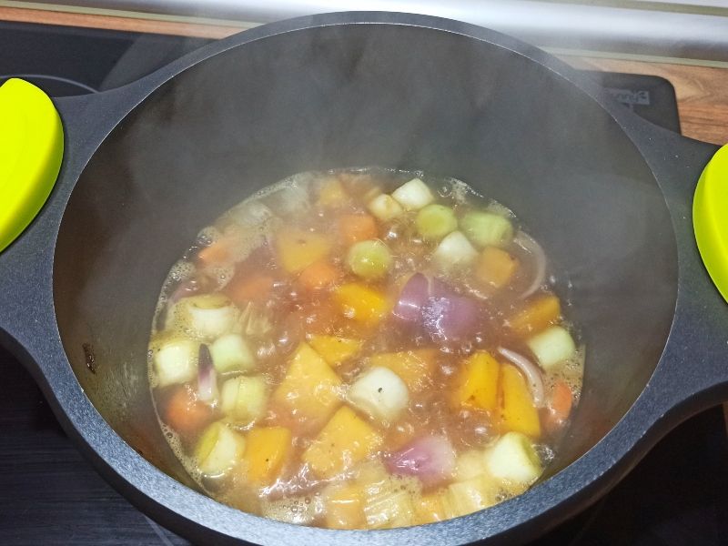 crema de verduras-elaboración