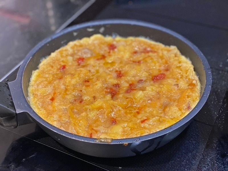 tortilla de patata y sobrasada