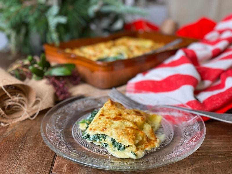 lasaña de espinacas y ricotta