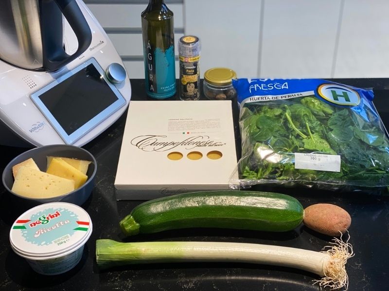 lasaña de espinacas y ricotta ingredientes