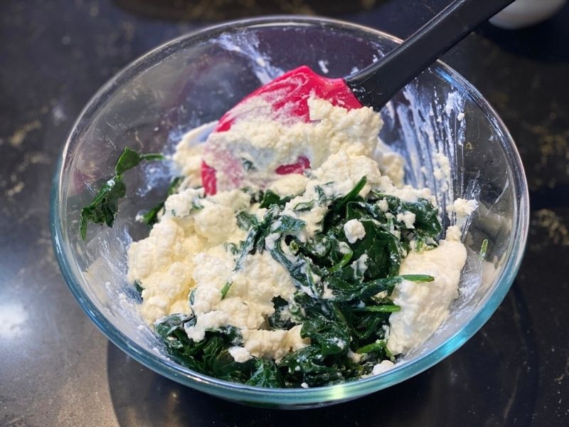 lasaña de espinacas y ricotta ingredientes
