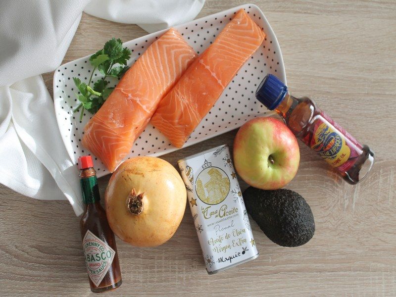 TARTAR SALMÓN Y AGUACATE INGREDIENTES
