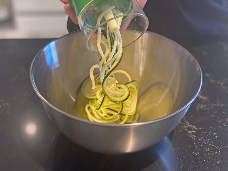 ingredientes espaguetis de calabacín a la boloñesa