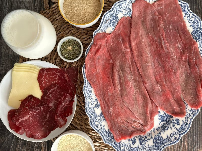 Ingredientes cachopo con cecina