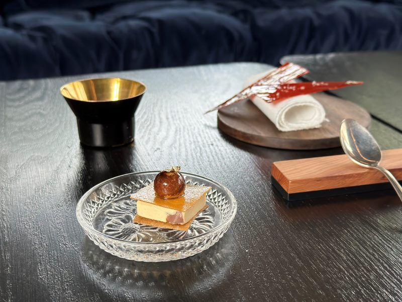 RESTAURANTE CENADOR DE AMOS - perfecto de pato y anguila y pimientos cristal con bacalao