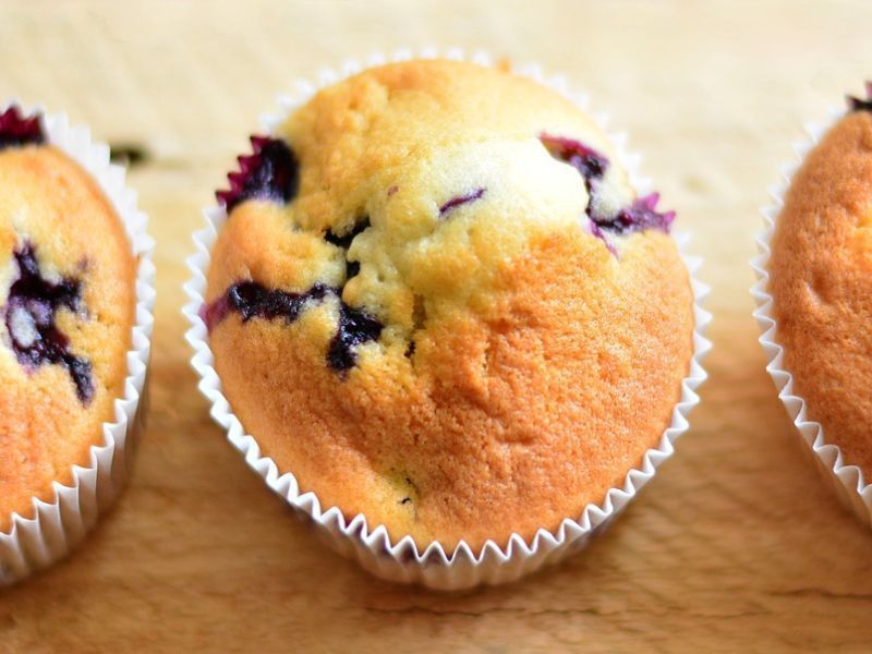 Muffins de avena y arandanos