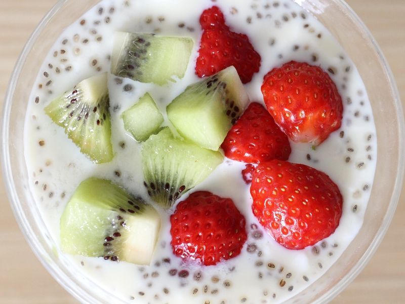 Parfait de yogur y chia