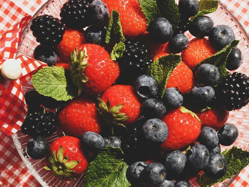 Pudin de chia y frutas