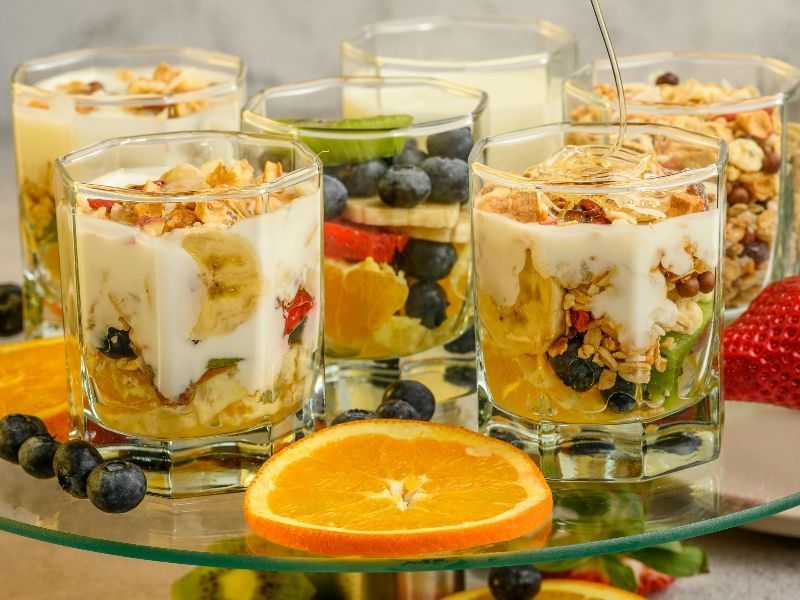 Parfait de yogur y frutos secos 2