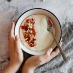 Receta casera de gachas con miel y almendras porridge
