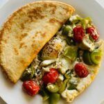 Receta casera de tortilla de claras con espárragos y tomate cherry tortill de claras