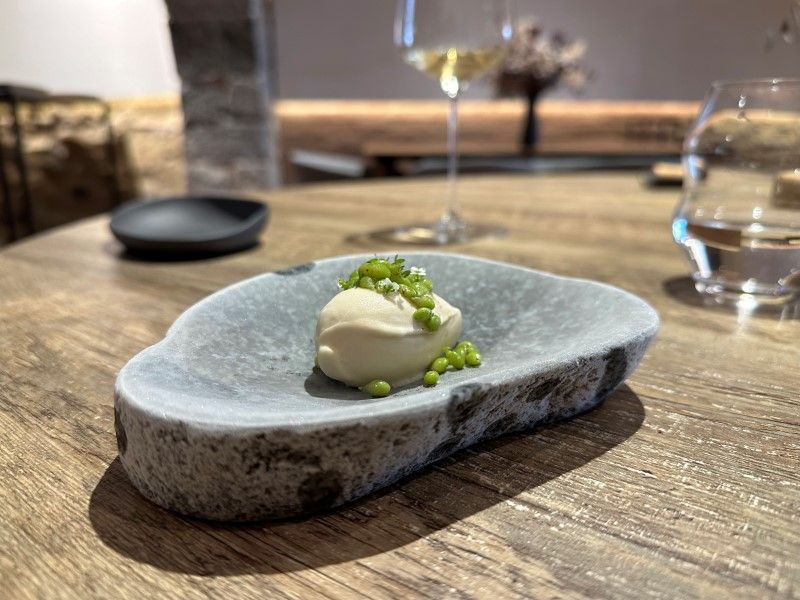 RESTAURANTE ARRELS SAGUNTO - helado esparrago blanco