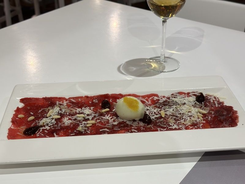 RESTAURANTE EL CAMPERO - carpaccio de paladar de atun