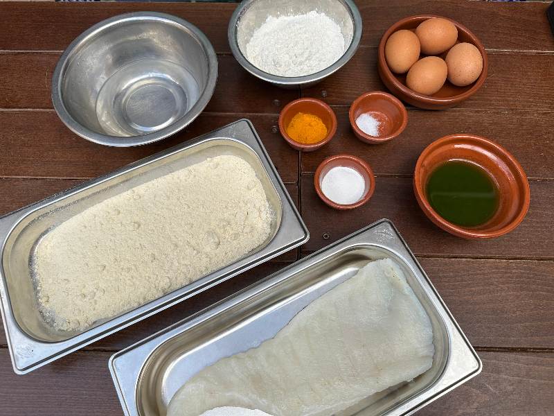 Ingredientes pavia de bacalao