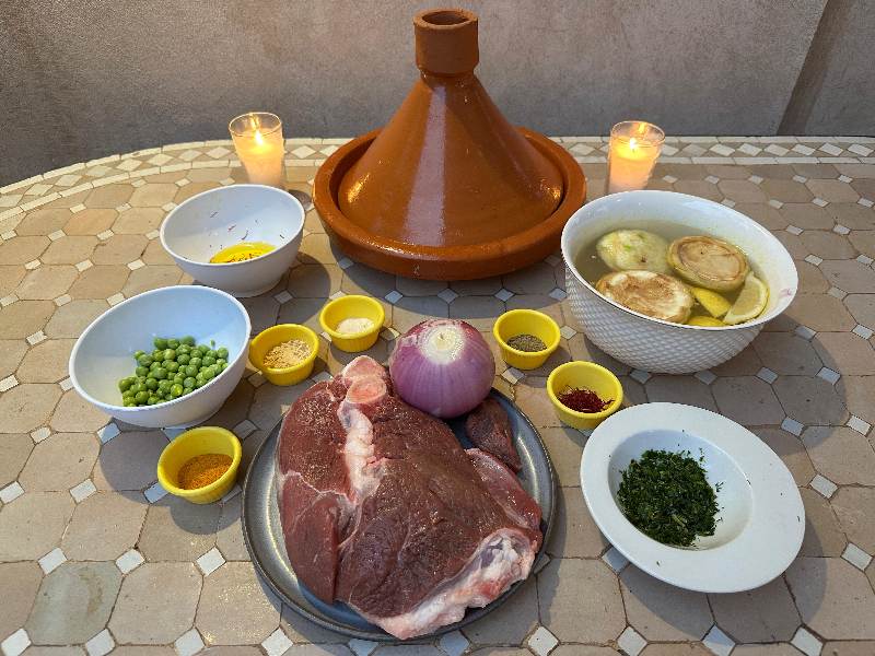 Ingredientes tajine de cordero