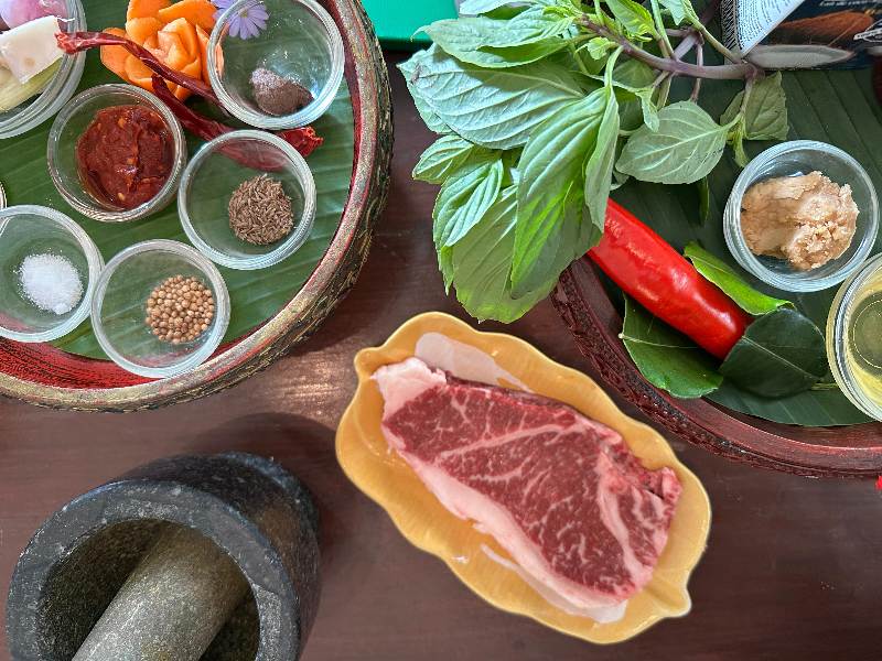 Ingredientes Khao soi de ternera
